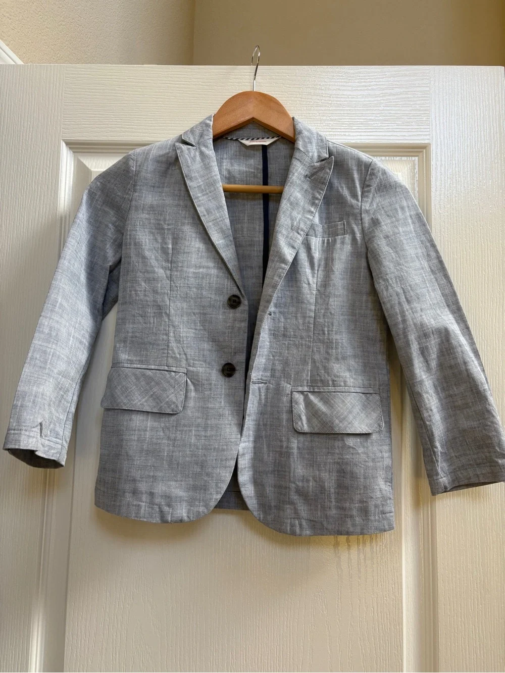 Cat & Jack Boys' Light blue Blazer - Classic Two-Button, Sz 7